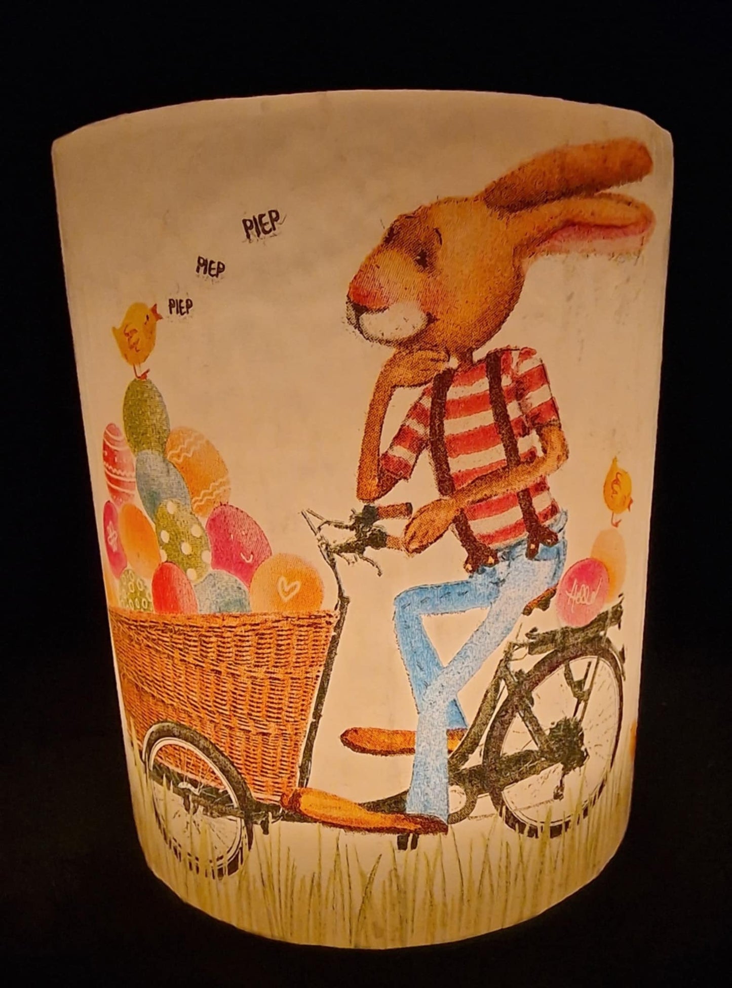 Haas die op de fiets rijdt