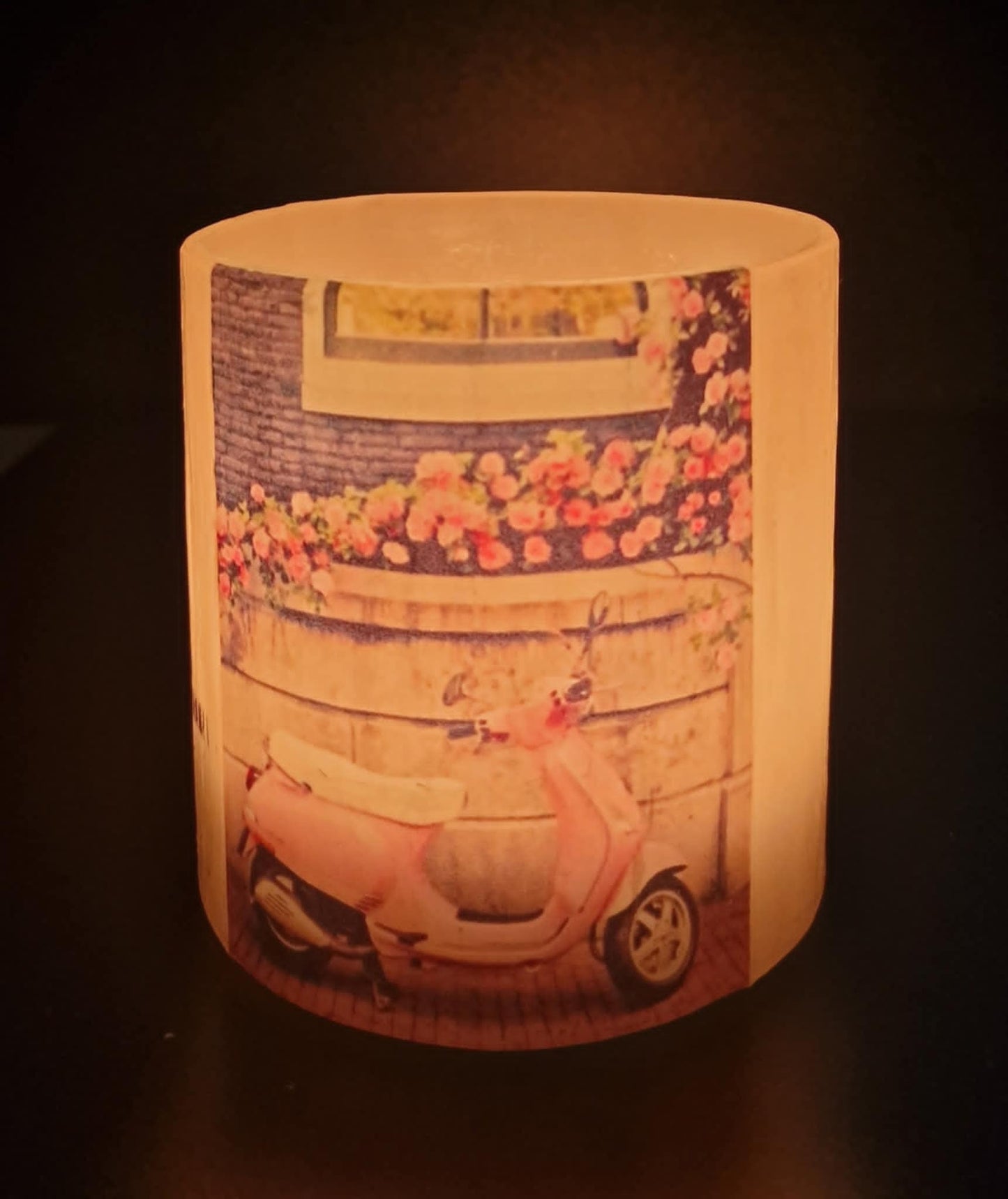 Roze scooter