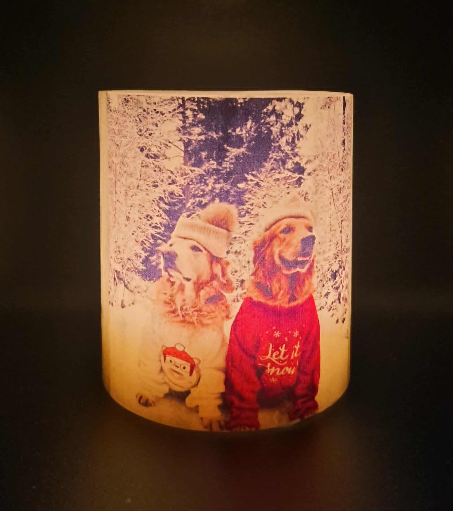 Hondjes in de sneeuw