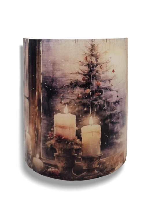 Kerstzicht vanuit het raam