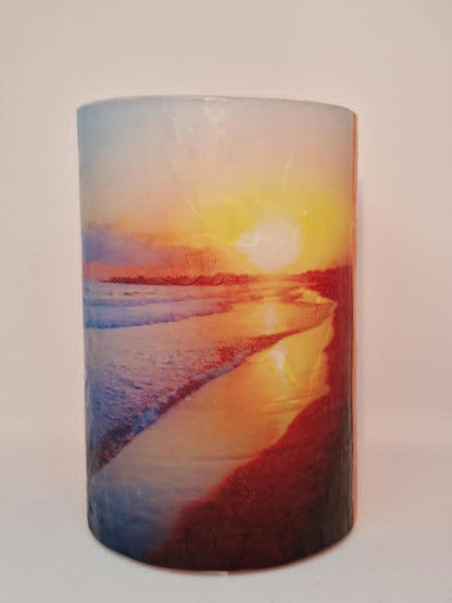 Zonsondergang op het strand