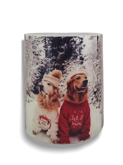 Hondjes in de sneeuw