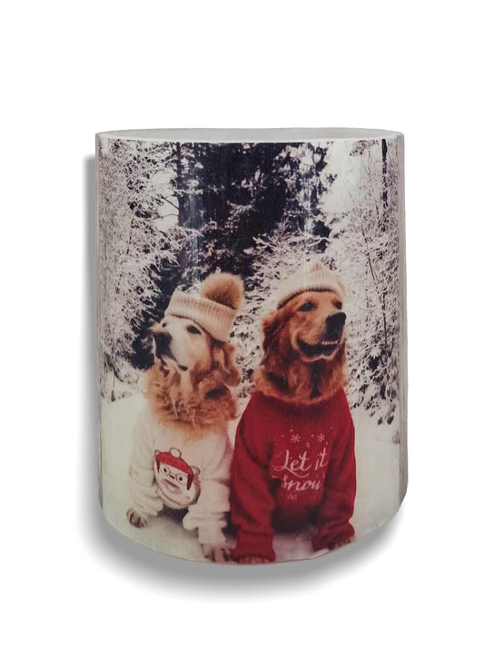 Hondjes in de sneeuw