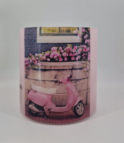 Roze scooter