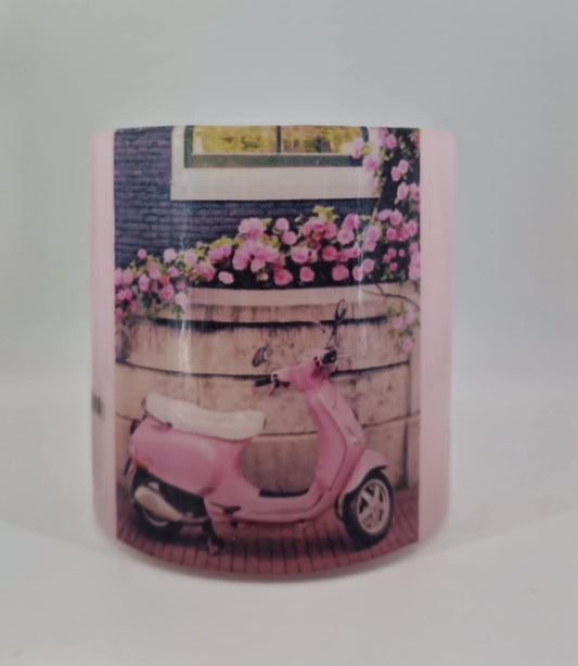 Roze scooter