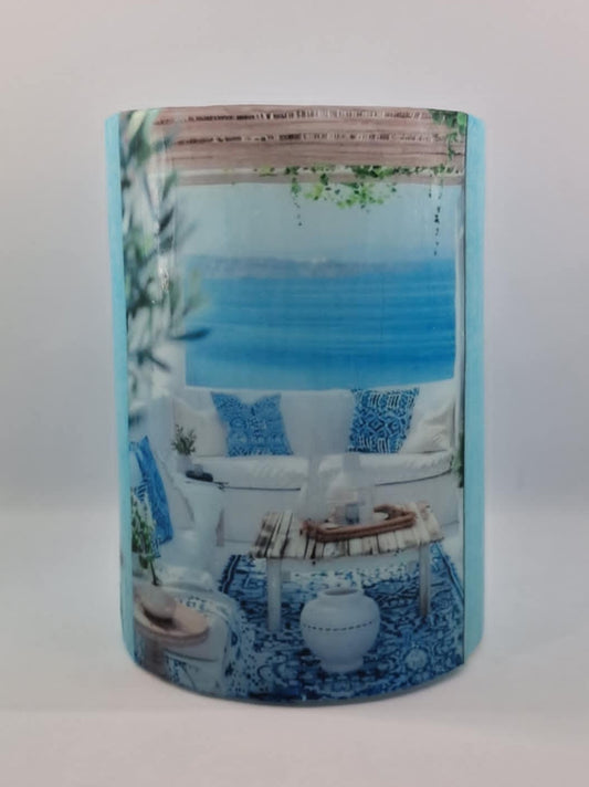 Veranda met uitzicht op zee