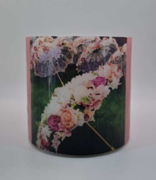 Parasols met bloemen