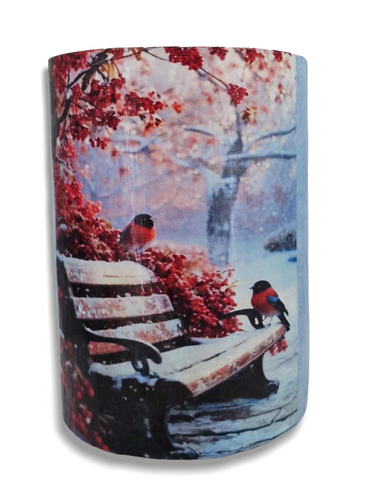 Vogeltjes in een herfstlandschap