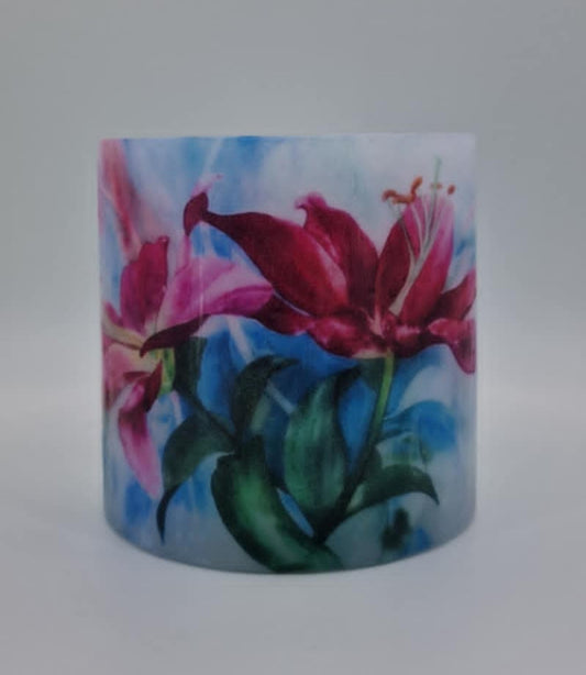 Roze en fuchsia lelies