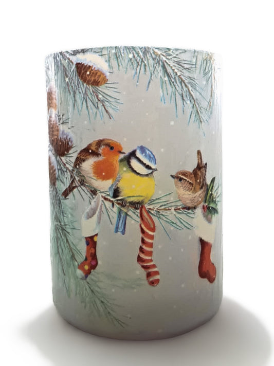Vogeltjes in de sneeuw