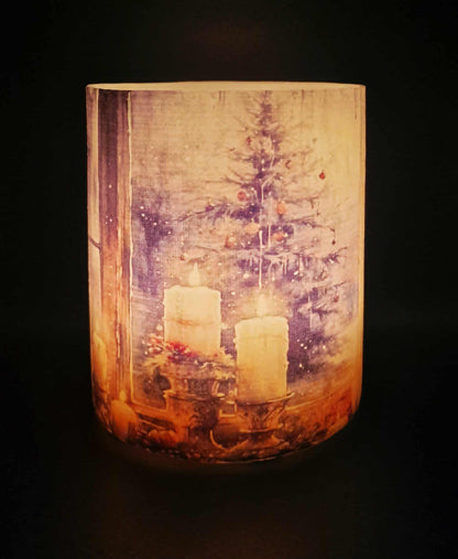 Kerstzicht vanuit het raam